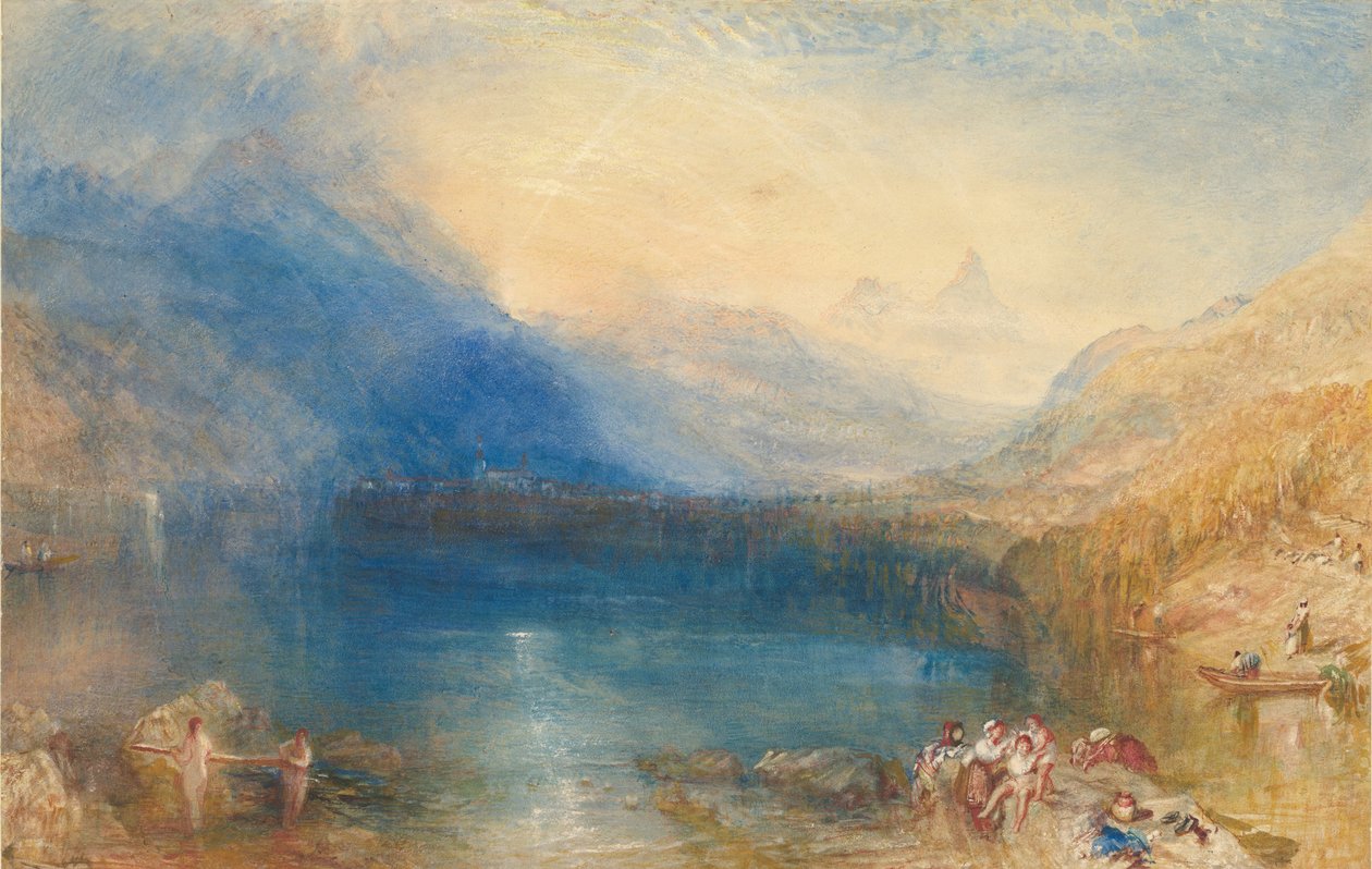 Zugsøen, 1843 (wc over grafit) af Joseph Mallord William Turner
