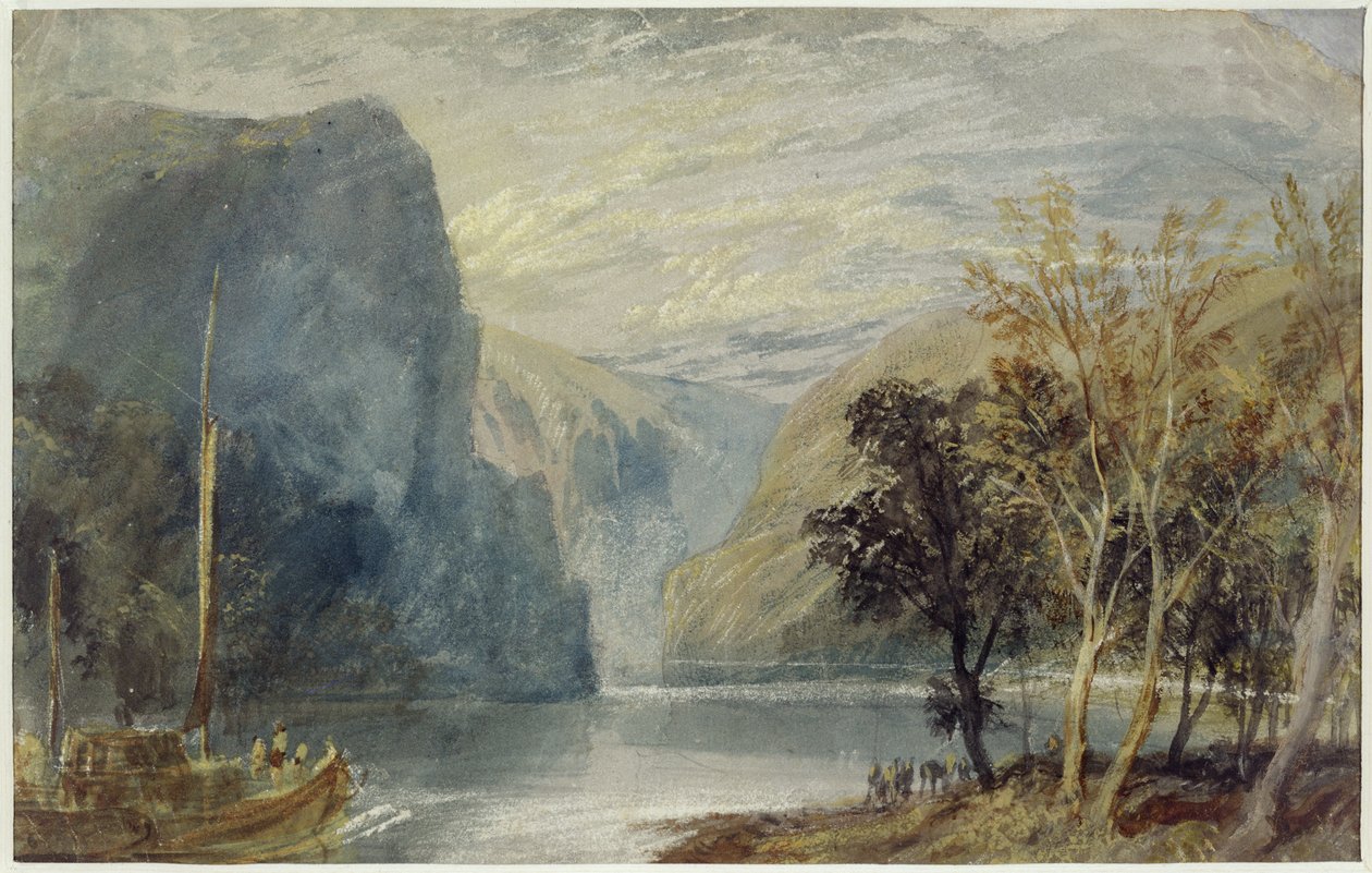 The Lorelei Rock, ca. 1817 (blyant og akvarel på papir) af Joseph Mallord William Turner