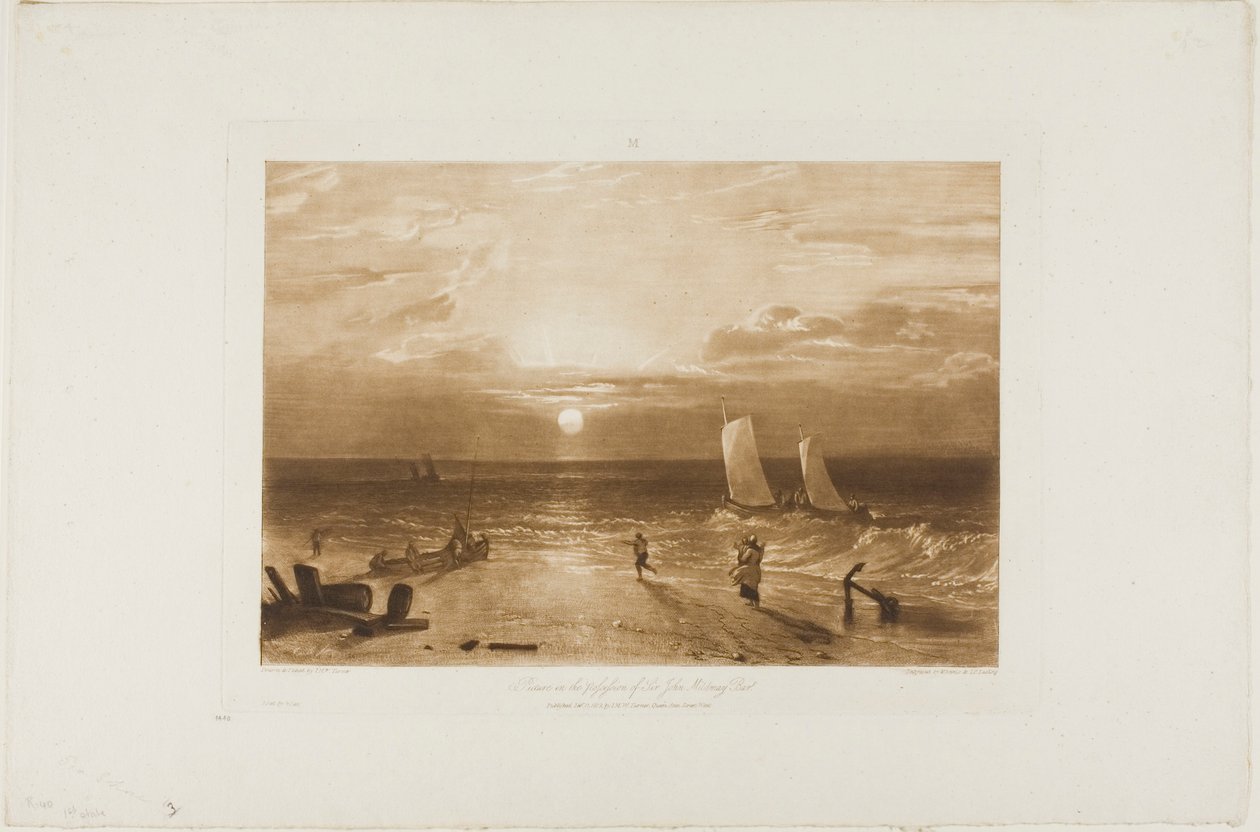 The Mildmay Sea-Piece, tallerken 40 fra Liber Studiorum af Joseph Mallord William Turner