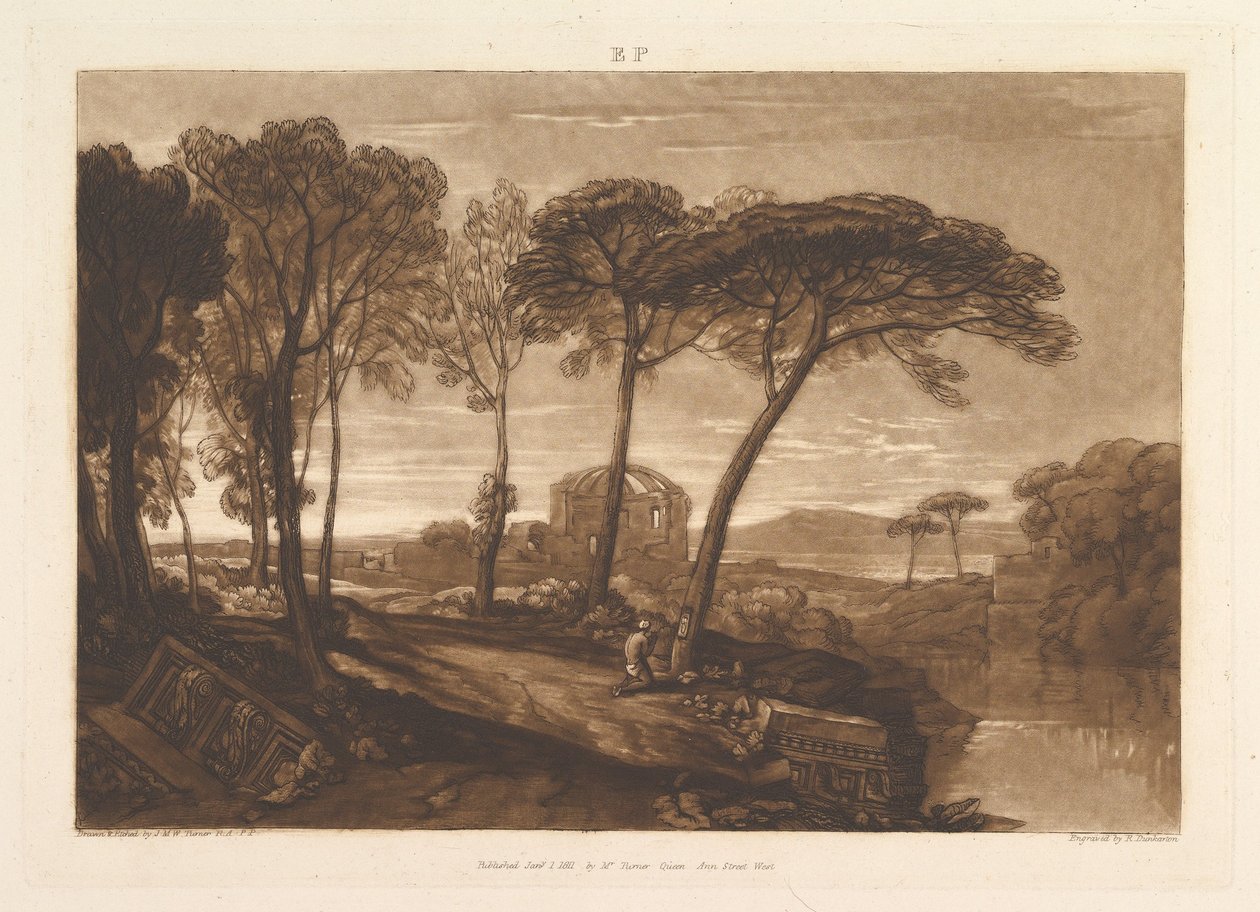 Templet for Minerva Medica Liber Studiorum, del V, plade 23, 1. januar 1811. af Joseph Mallord William Turner