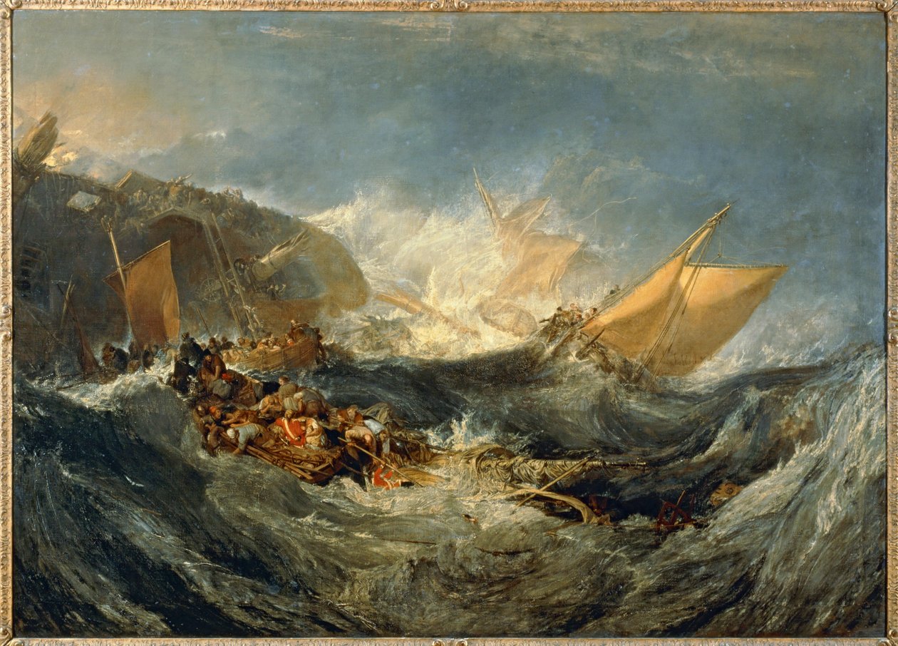 Vraget af et transportskib ... (maleri på lærred) af Joseph Mallord William Turner