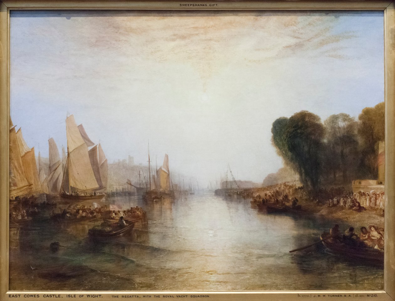 Regattaen med den kongelige yacht-eskadron af Joseph Mallord William Turner