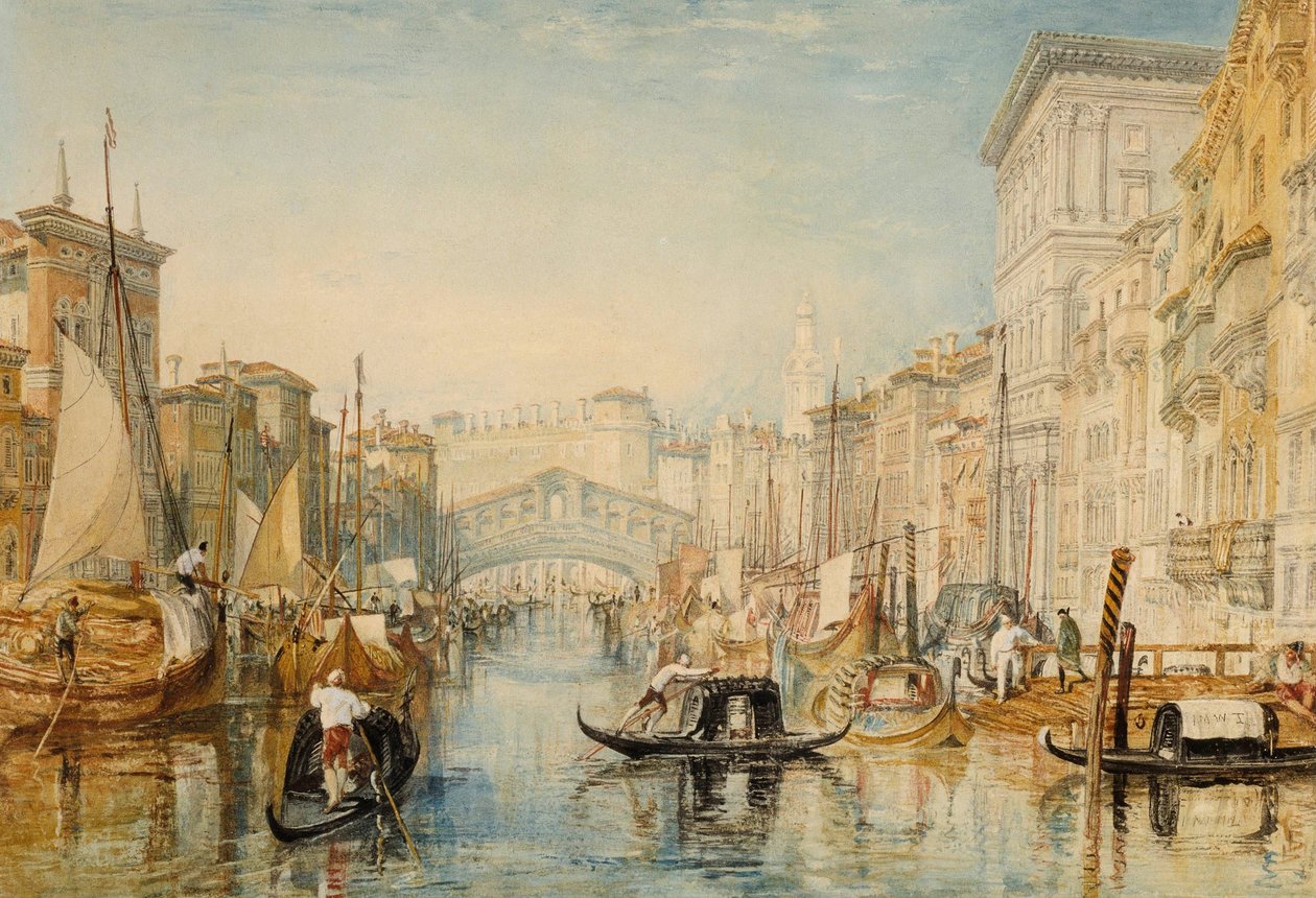 Venedig: Rialtobroen af Joseph Mallord William Turner