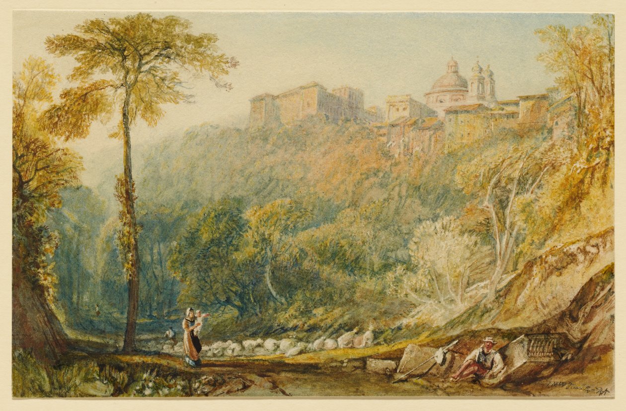 Udsigt over La Riccia (Ariccia) af Joseph Mallord William Turner