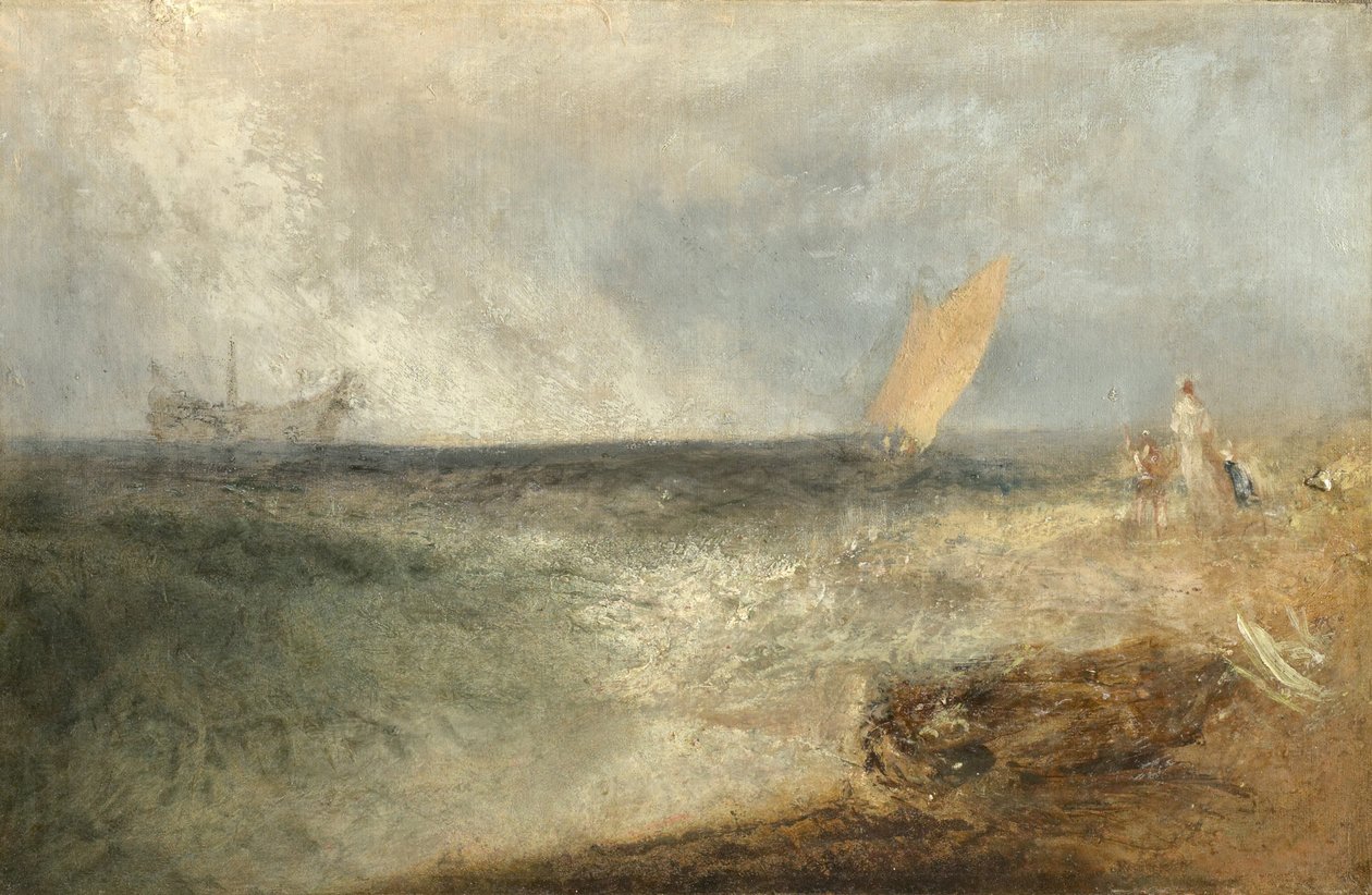 Udsigt fra Margate, Aften, ca. 1840 af Joseph Mallord William Turner