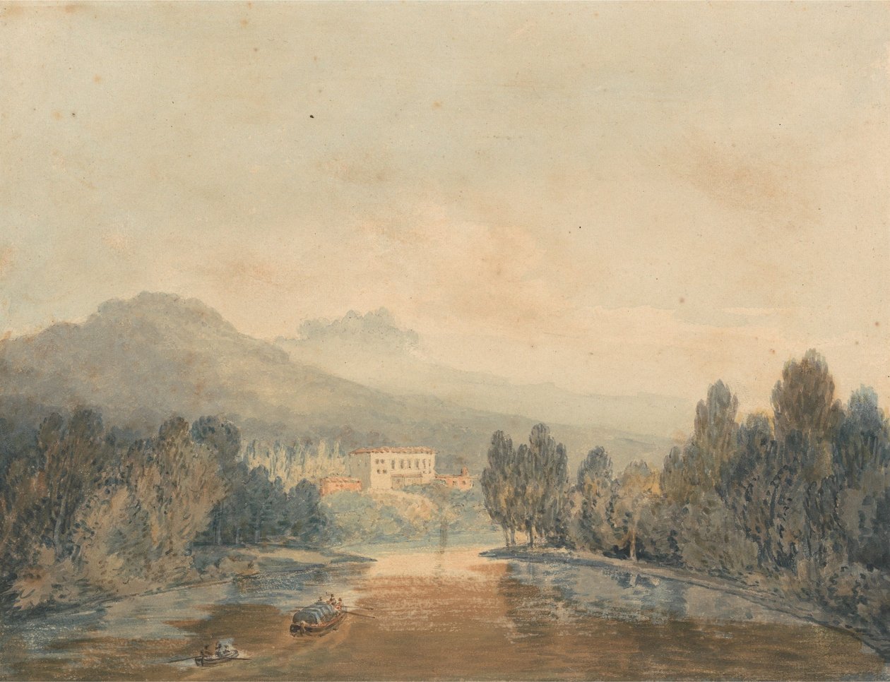 Villa Salviati ved Arno-floden af Joseph Mallord William Turner