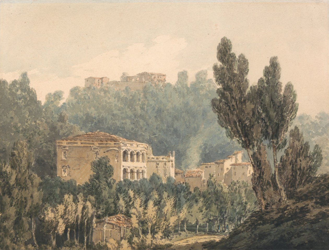 Villa i en dal nær Vietri sul Mare af Joseph Mallord William Turner