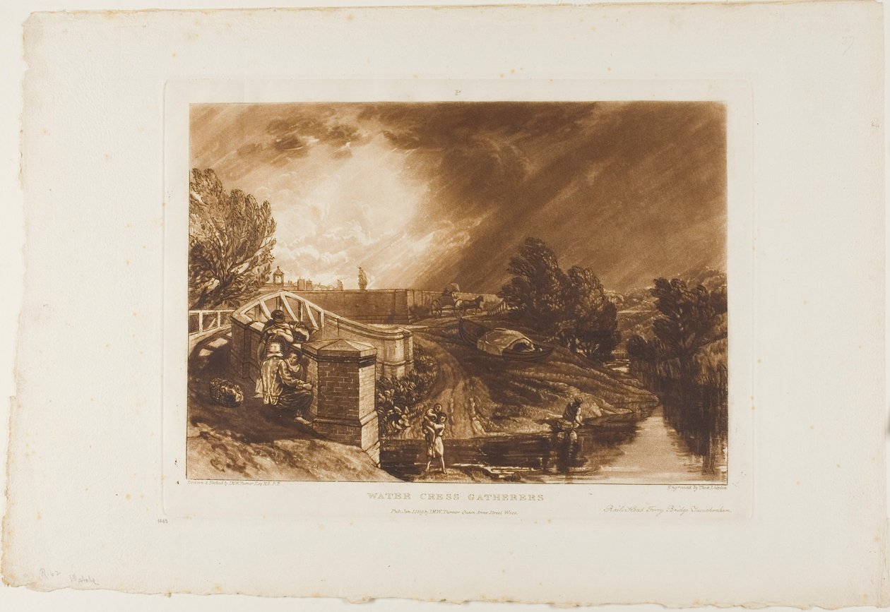 Brøndkarsesamlere, tallerken 62 fra Liber Studiorum af Joseph Mallord William Turner