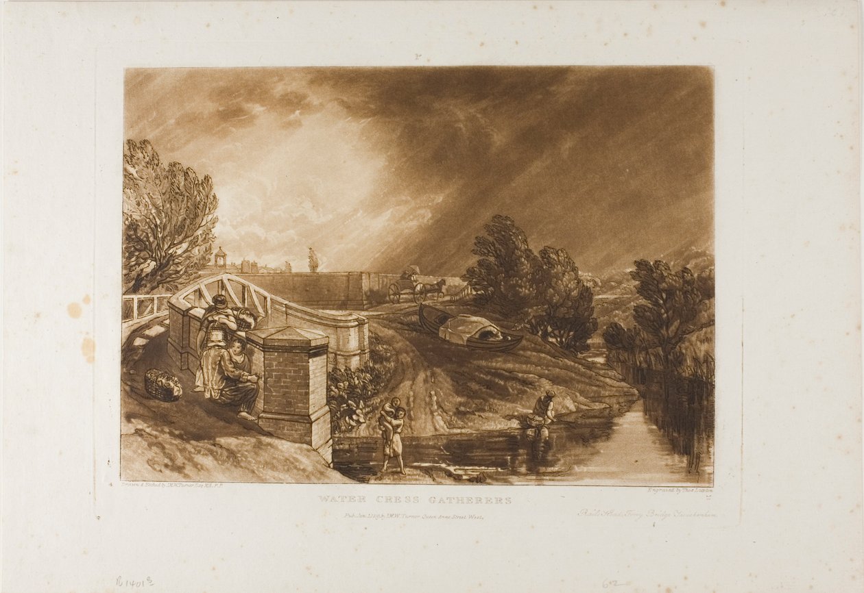 Brøndkarsesamlere, tallerken 62 fra Liber Studiorum af Joseph Mallord William Turner