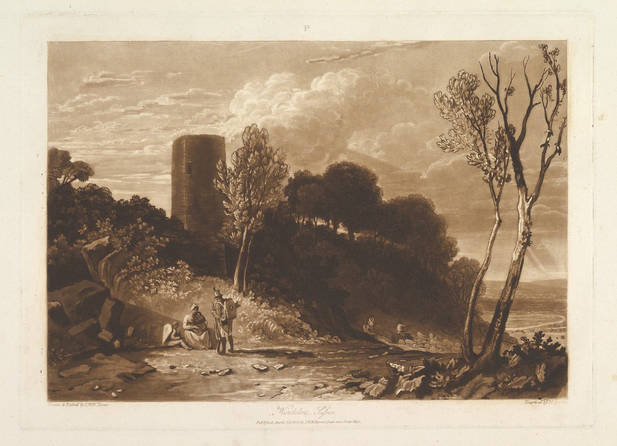 Winchelsea Sussex Liber Studies, del IX, plade 42, 23. april 1812 af Joseph Mallord William Turner