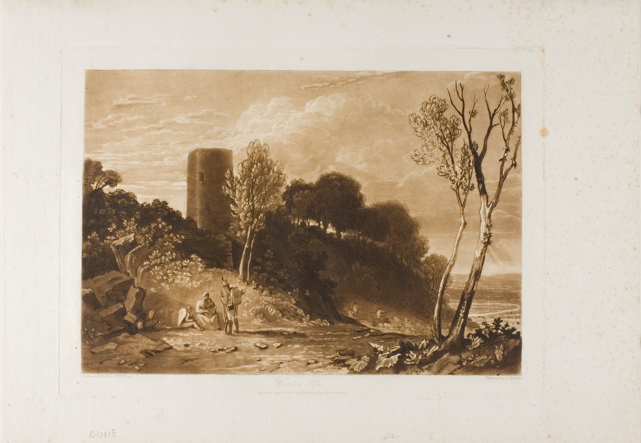 Winchelsea, Sussex, plade 42 fra Liber Studiorum af Joseph Mallord William Turner