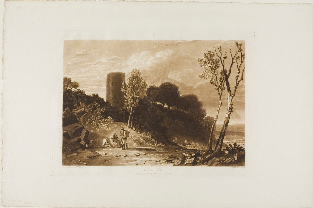 Winchelsea, Sussex, plade 42 fra Book of Studies af Joseph Mallord William Turner