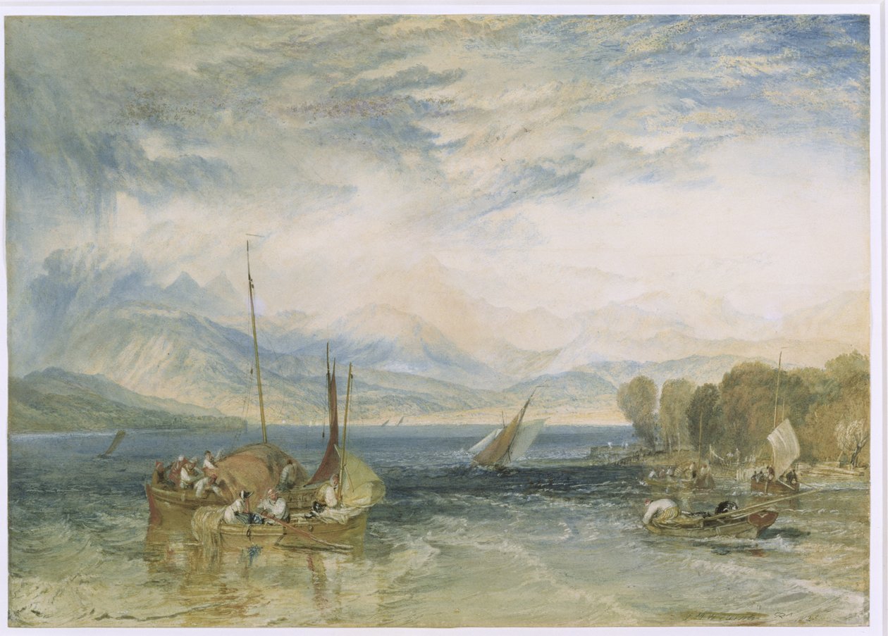 Windermere, 1821 (wc på papir) (efter restaurering) af Joseph Mallord William Turner