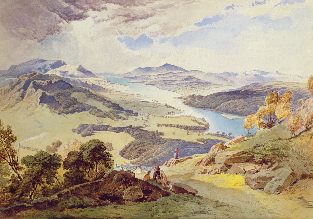 Windermere fra Ormot Head af Joseph Mallord William Turner