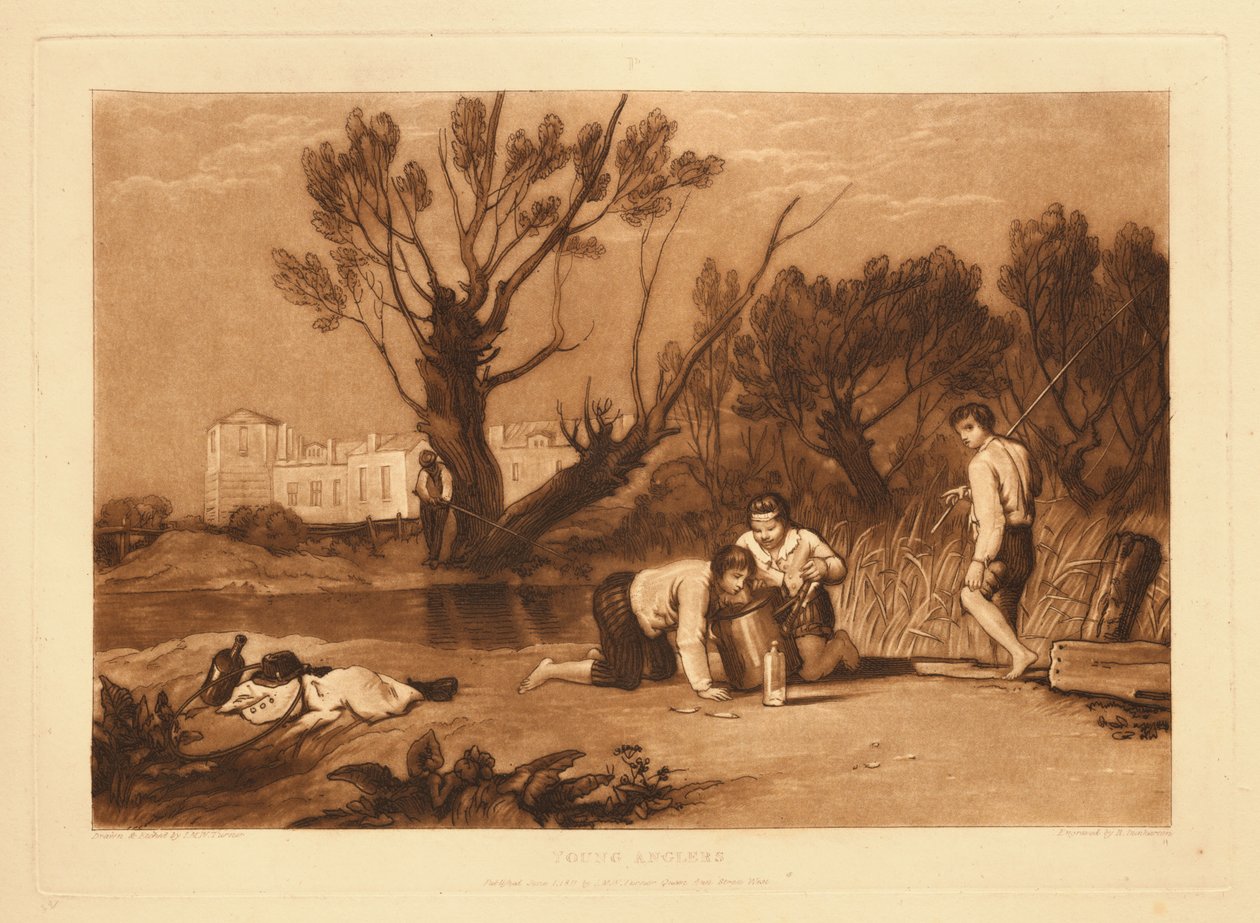 Unge lystfiskere af Joseph Mallord William Turner