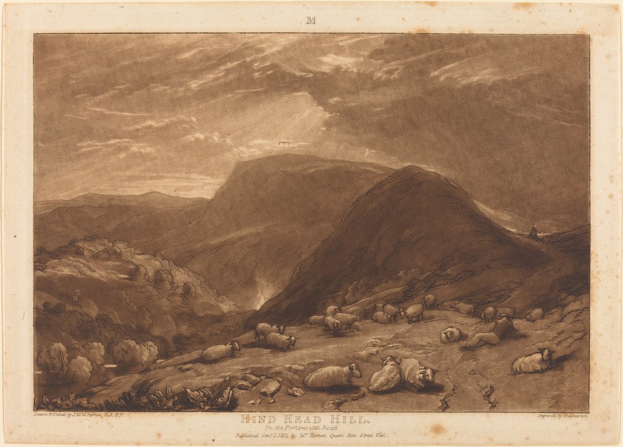 Hind Head Hill af Joseph Mallord William Turner and Robert Dunkarton
