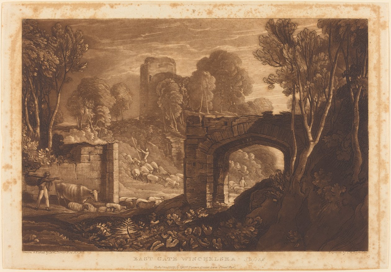 East Gate, Winchelsea af Joseph Mallord William Turner and Samuel William Reynolds I