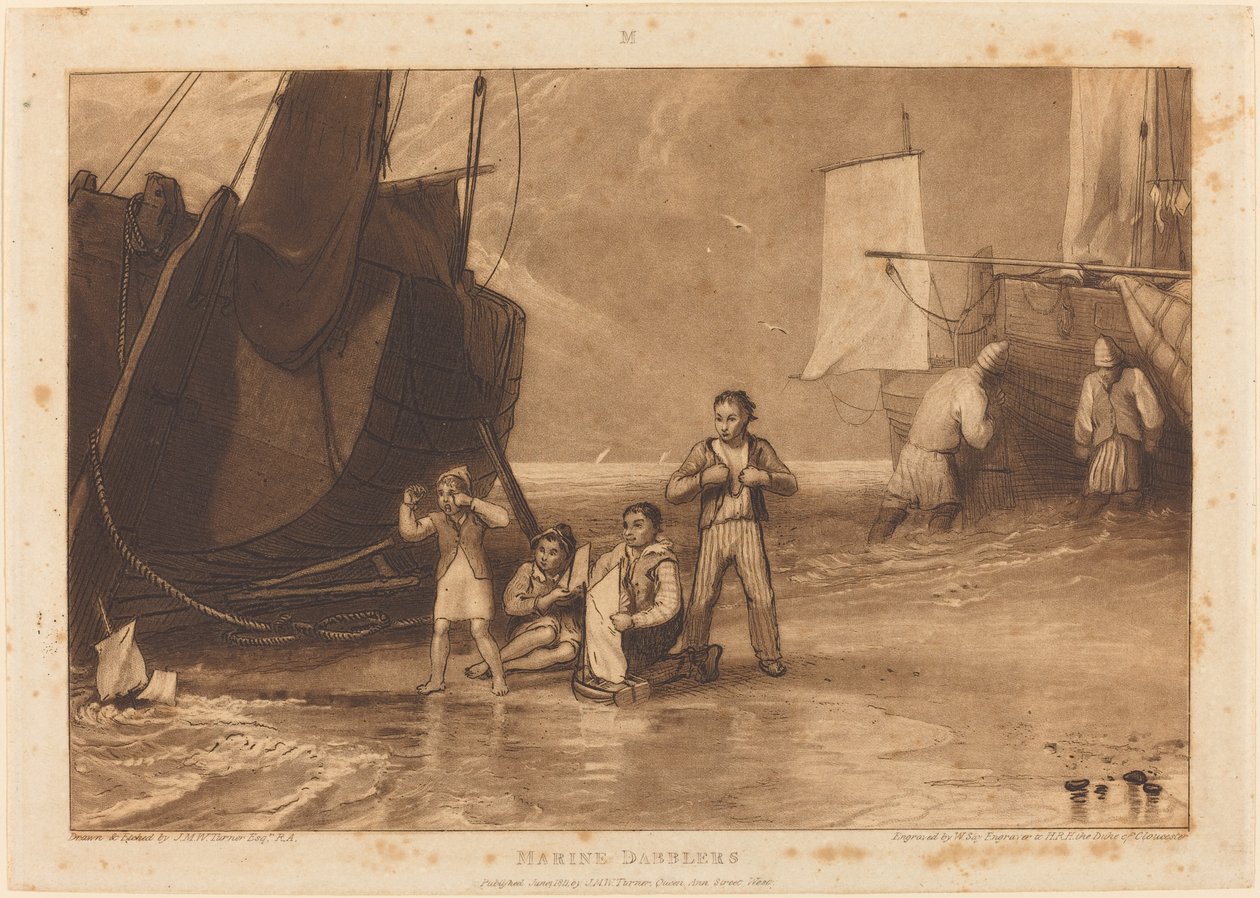 Marine Dabblers af Joseph Mallord William Turner and William Say