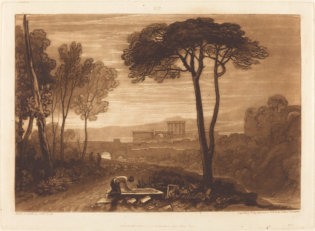 Scene i Campagnaen af Joseph Mallord William Turner and William Say