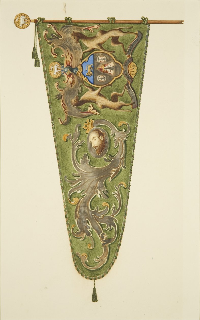 Banner for Merchant Taylors, påskrevet 