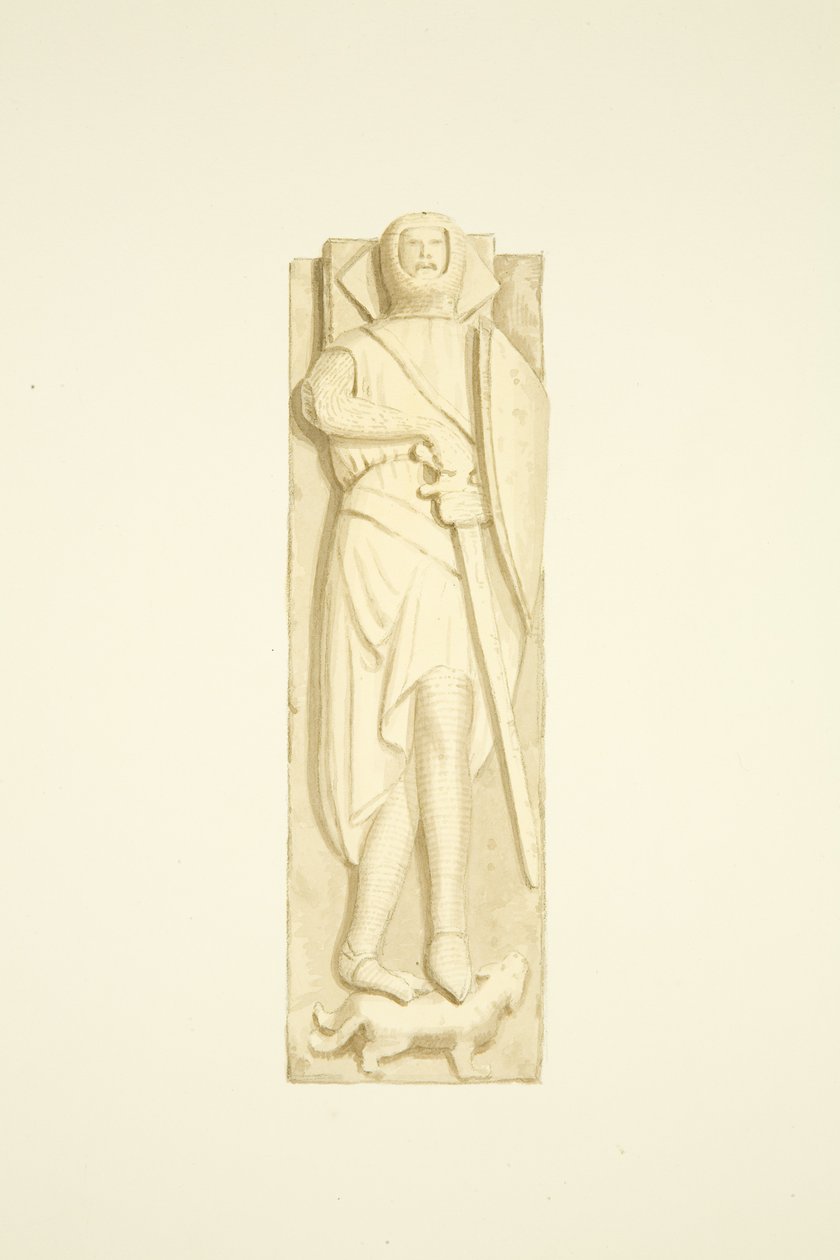 Billede af Robert de Berkeley i St Mary Redcliffe (akvarel på papir) af Joseph Manning