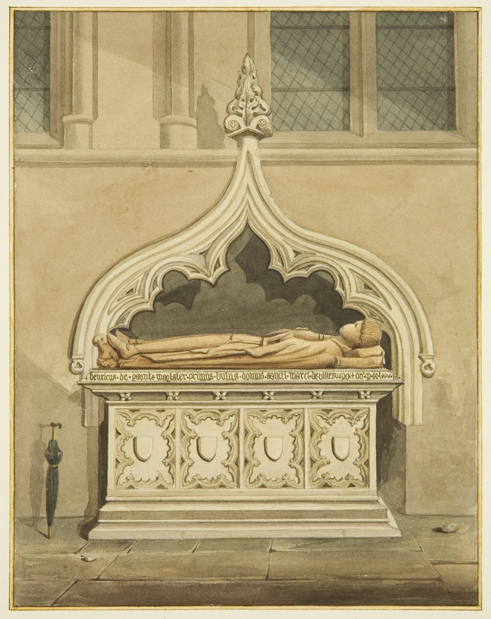 Monument over Henrik af Gaunt i den sydlige sidegang af St Mark