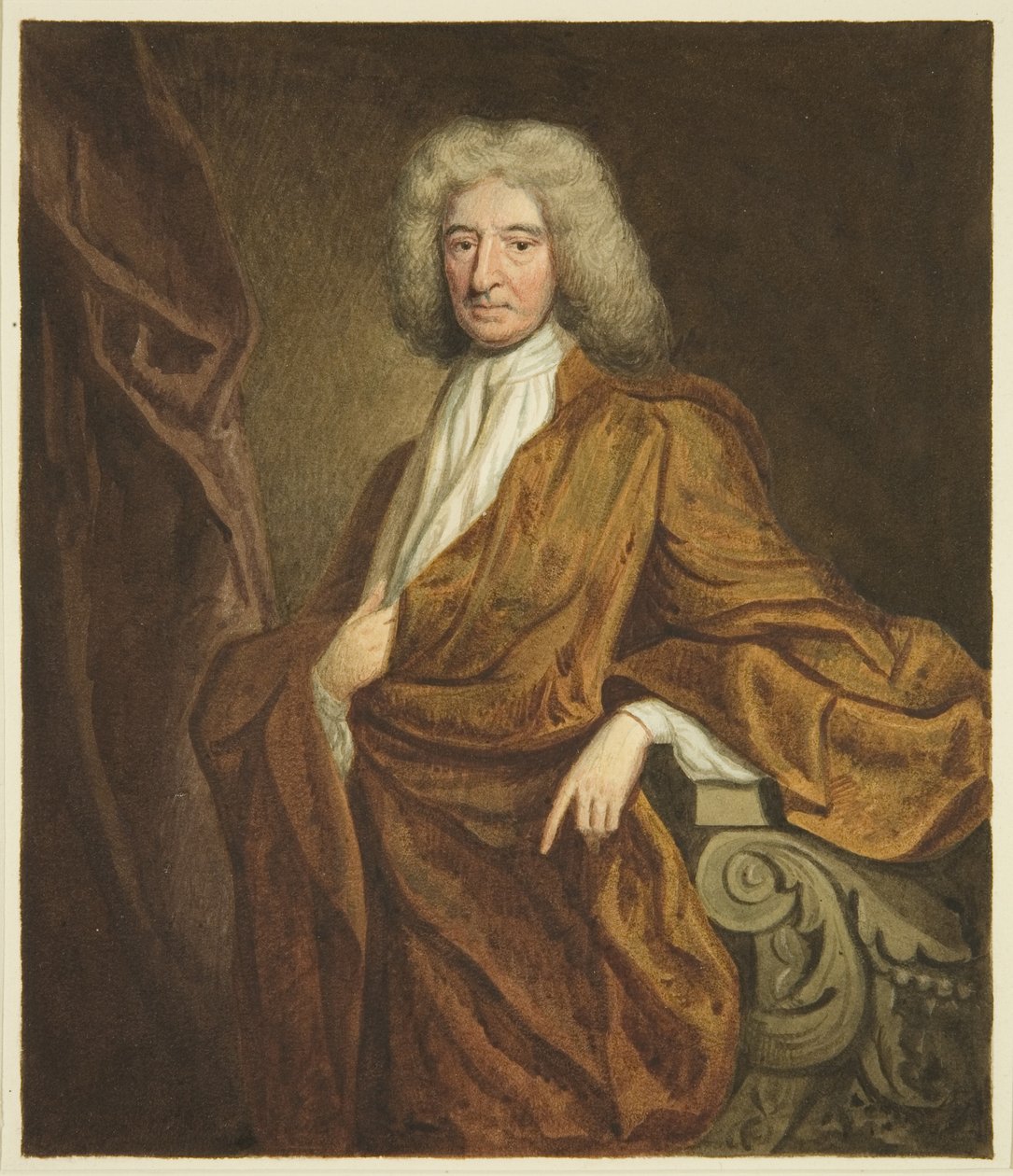 Portræt i Council House of Edward Colston (blyant og akvarel på papir) af Joseph Manning