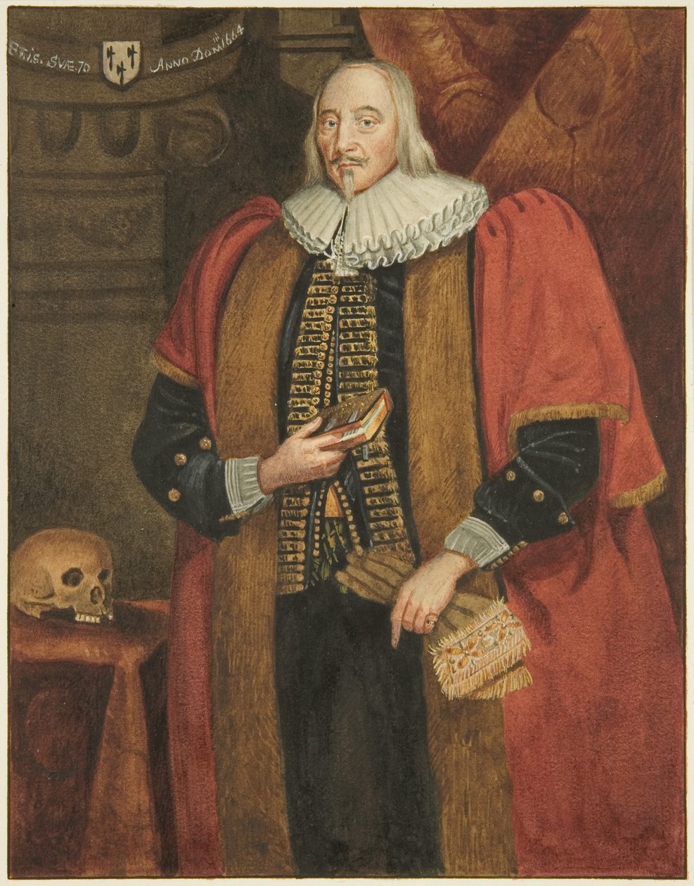 Portræt i Council House af Henry Gibbs, borgmester i Bristol (akvarel på papir) af Joseph Manning
