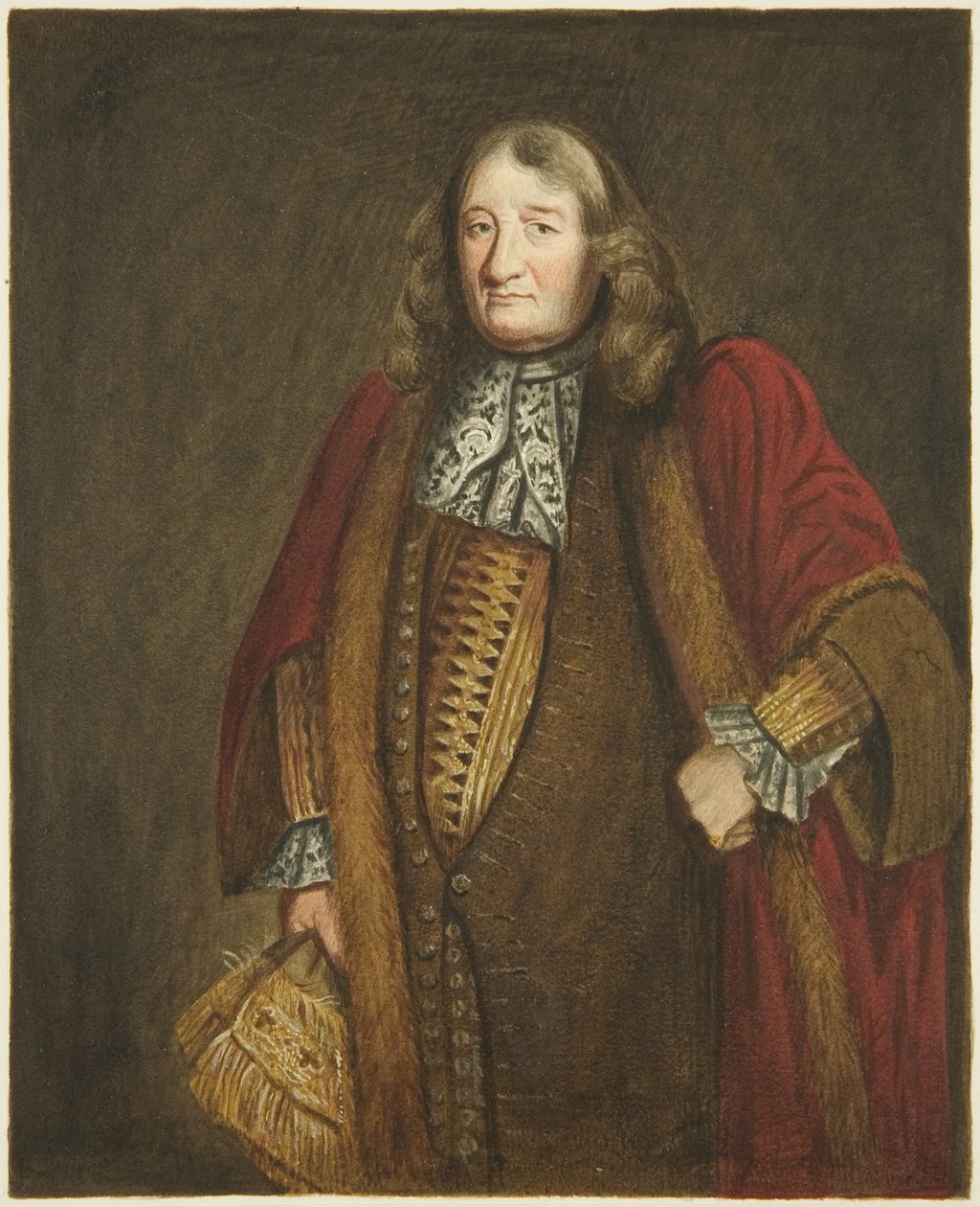 Portræt i Council House af Richard Lane, borgmester i Bristol (akvarel på papir) af Joseph Manning