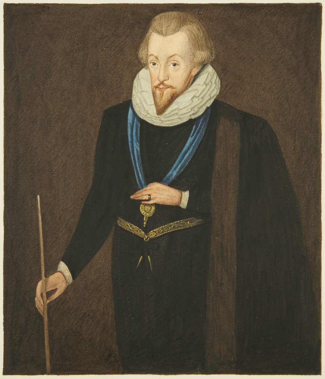 Portræt i Council House af Robert Cecil, Earl of Salisbury (akvarel på papir) af Joseph Manning
