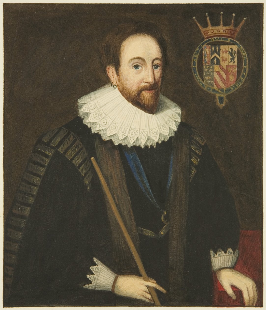 Portræt i rådhuset af jarlen af Pembroke (akvarel på papir) af Joseph Manning