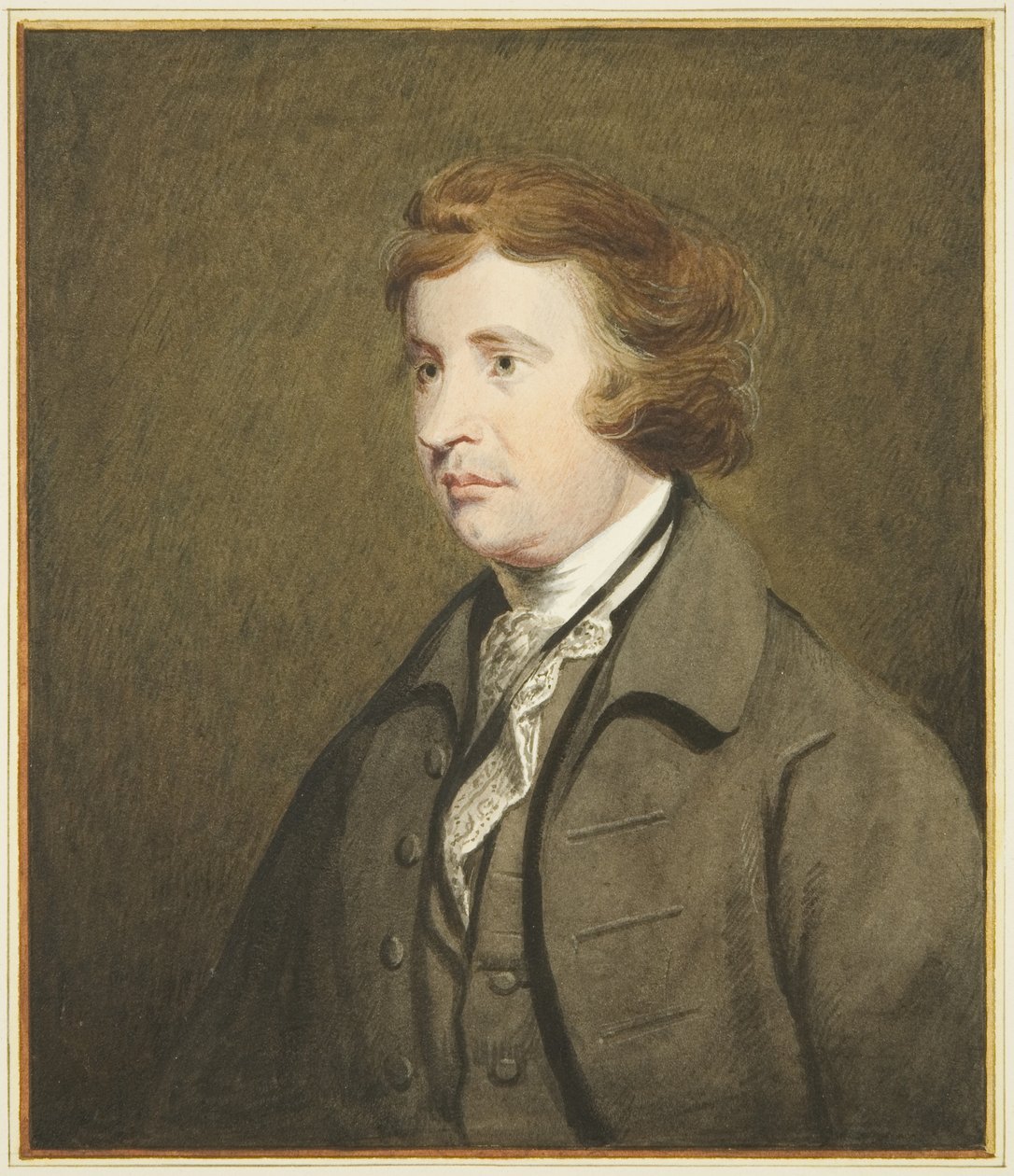 Portræt i Mansion House, Queen Square, af Edmund Burke (akvarel på papir) af Joseph Manning
