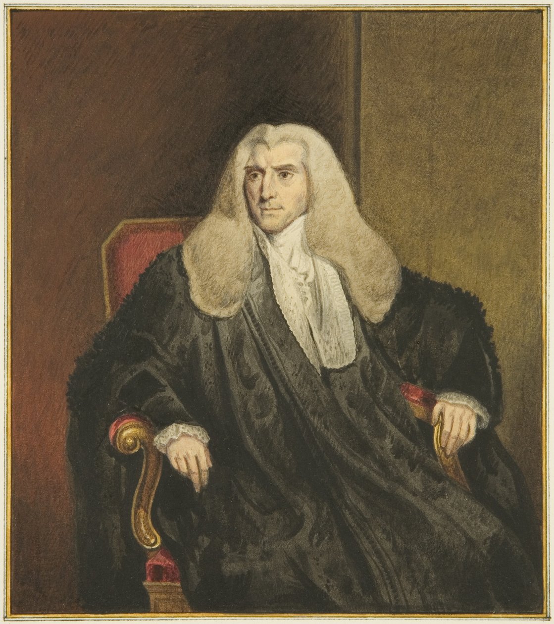 Portræt i Mansion House, Queen Square, af Sir Vicary Gibbs (akvarel på papir) af Joseph Manning
