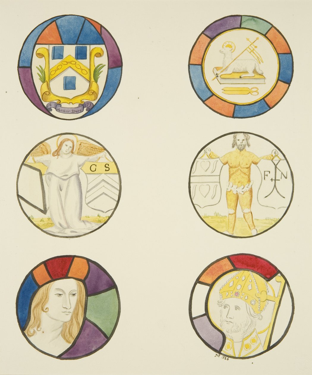 Farvet glas i vinduet i Weavers