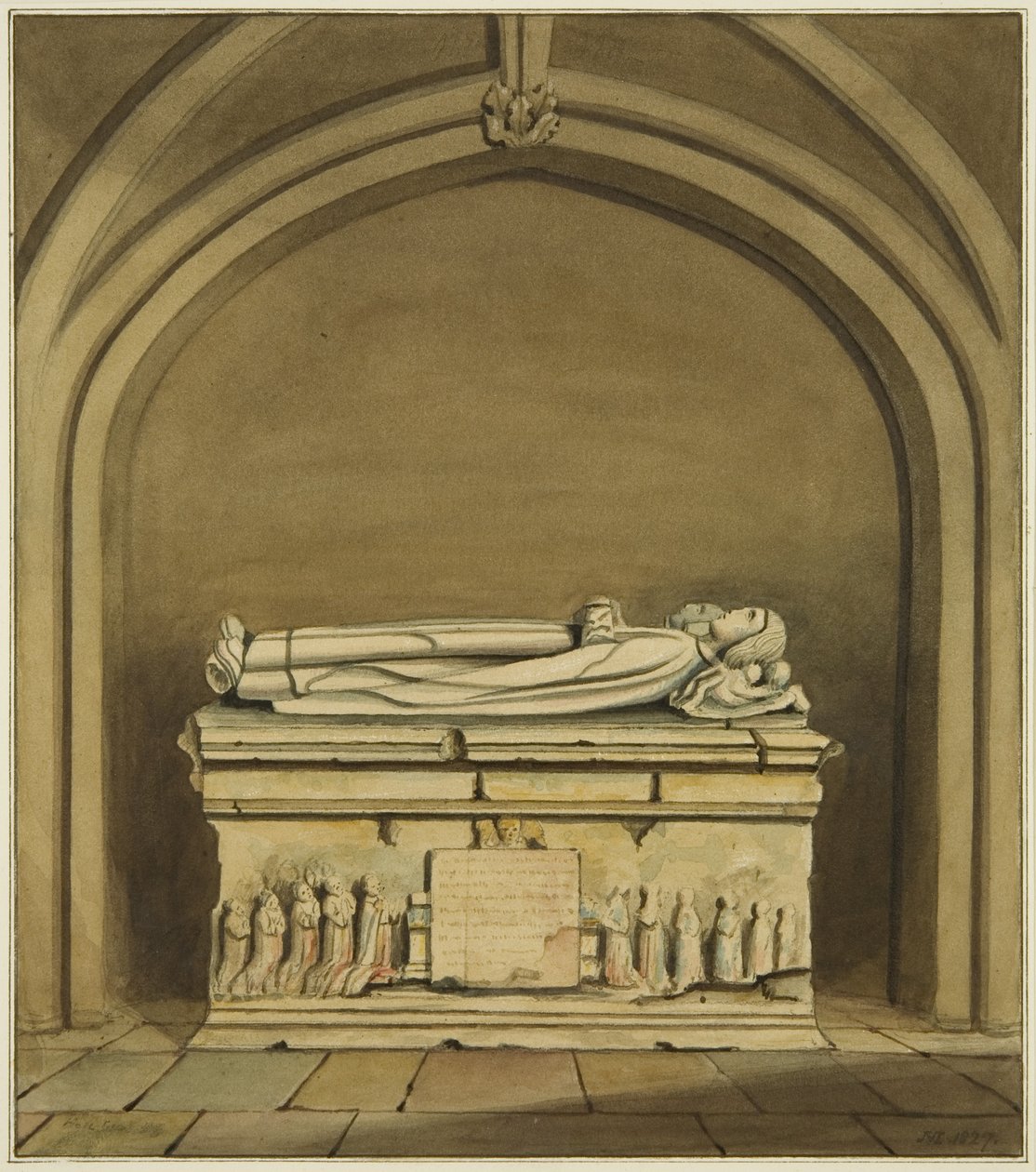 Tomb af Thomas Rowley og hans kone i krypten af St John