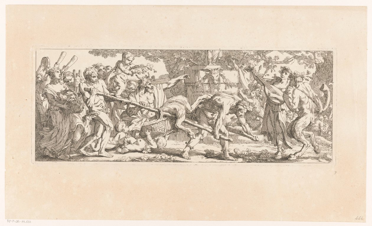 Ofring til Bacchus The Works of the Harvest (serietitel) af Joseph Marie Vien (I)