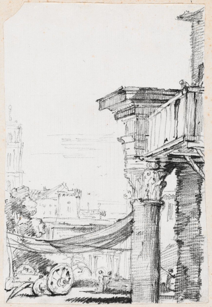 En balkon i Forum Romanum af Joseph Marie Vien