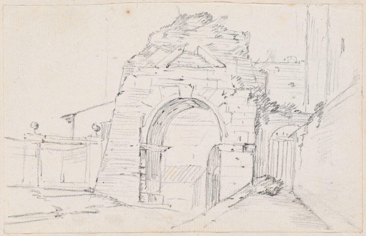 Drusus-buen nær Appian Way af Joseph Marie Vien