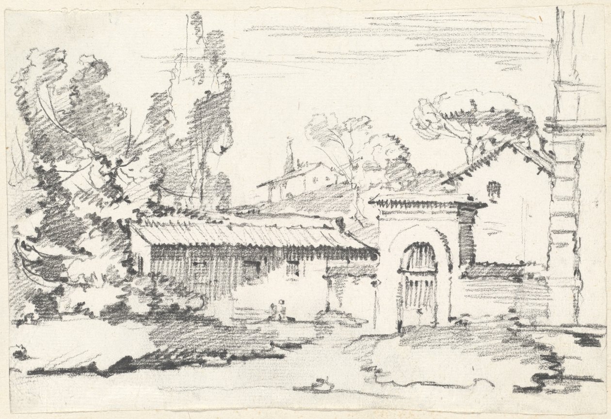 Indgang til Villa Giulias haver af Joseph Marie Vien