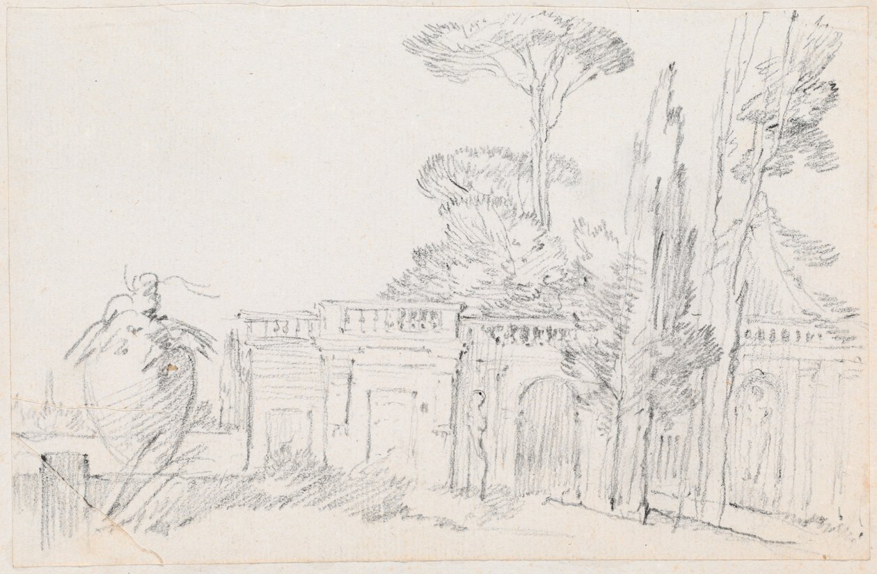 En italiensk villas haver af Joseph Marie Vien