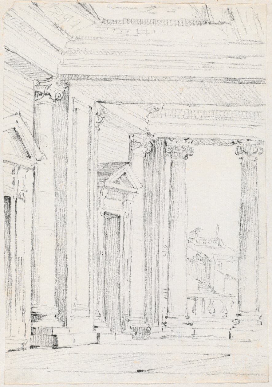 Portico af Palazzo Nuovo, på Campidoglio af Joseph Marie Vien