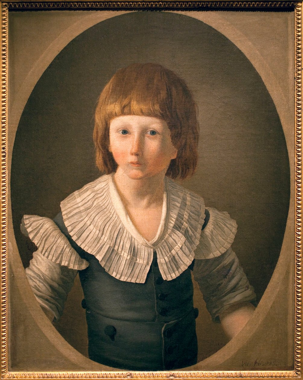 Portræt af Louis XVII (1785-1795), Louis Charles de Normandy blev en delfin ved døden af sin bror lyske i 1789, fængslet med sin familie i templet, tilbragte tre år der og døde der. Dette portræt blev angiveligt malet i templet på af Joseph Marie the Younger Vien