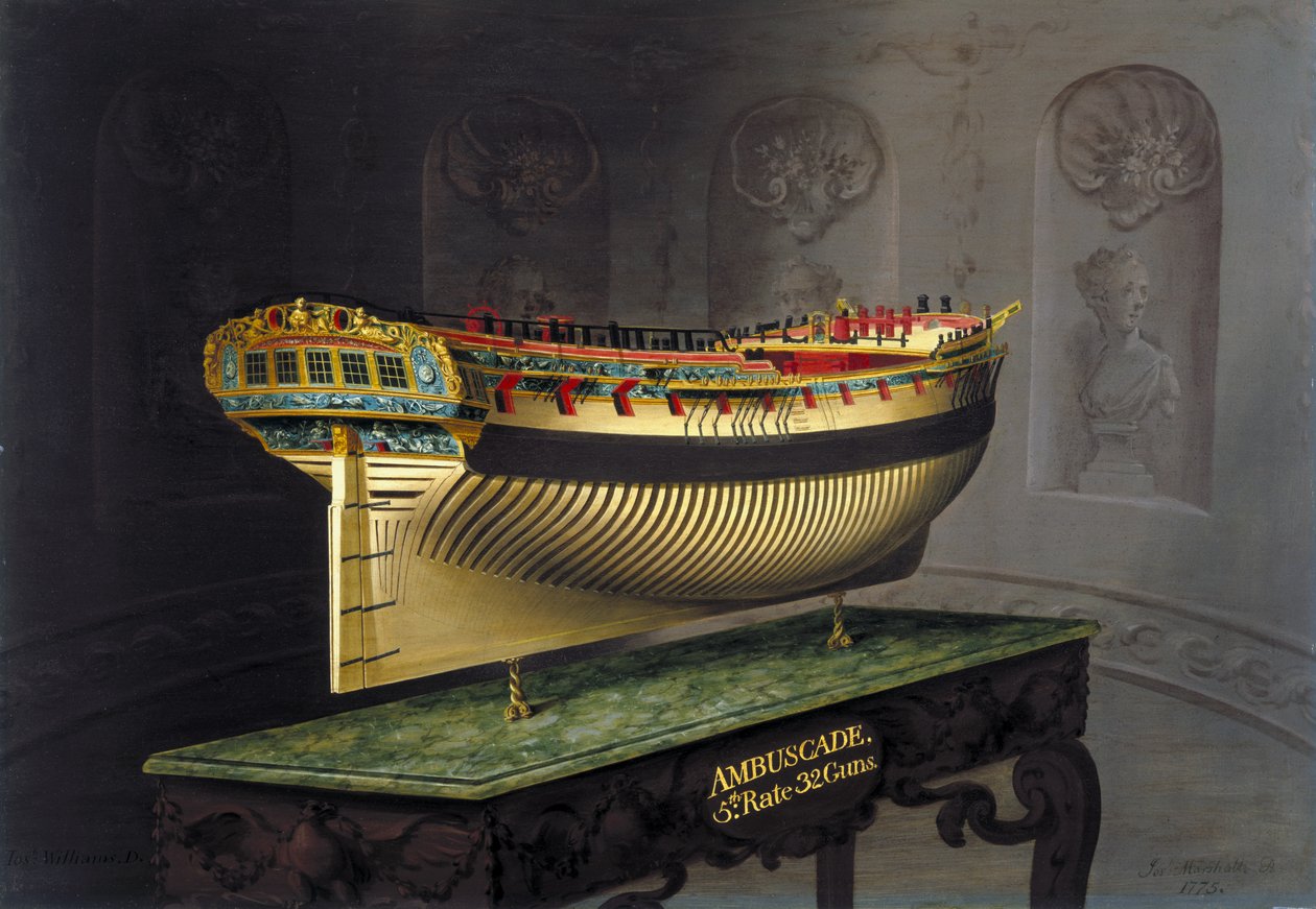 HMS Ambuscade, 1775 af Joseph Marshall