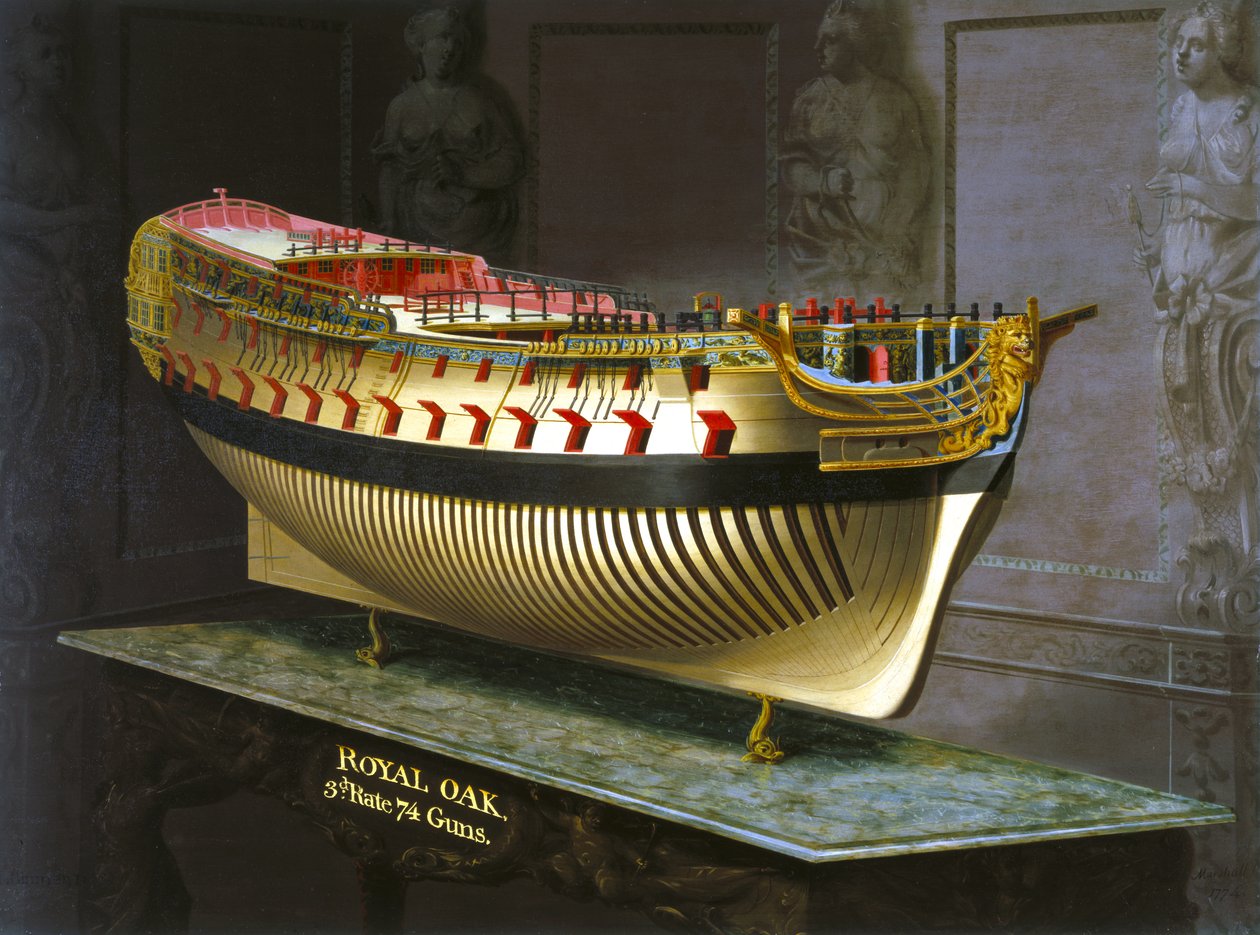 HMS Royal Oak, 1773-75 af Joseph Marshall