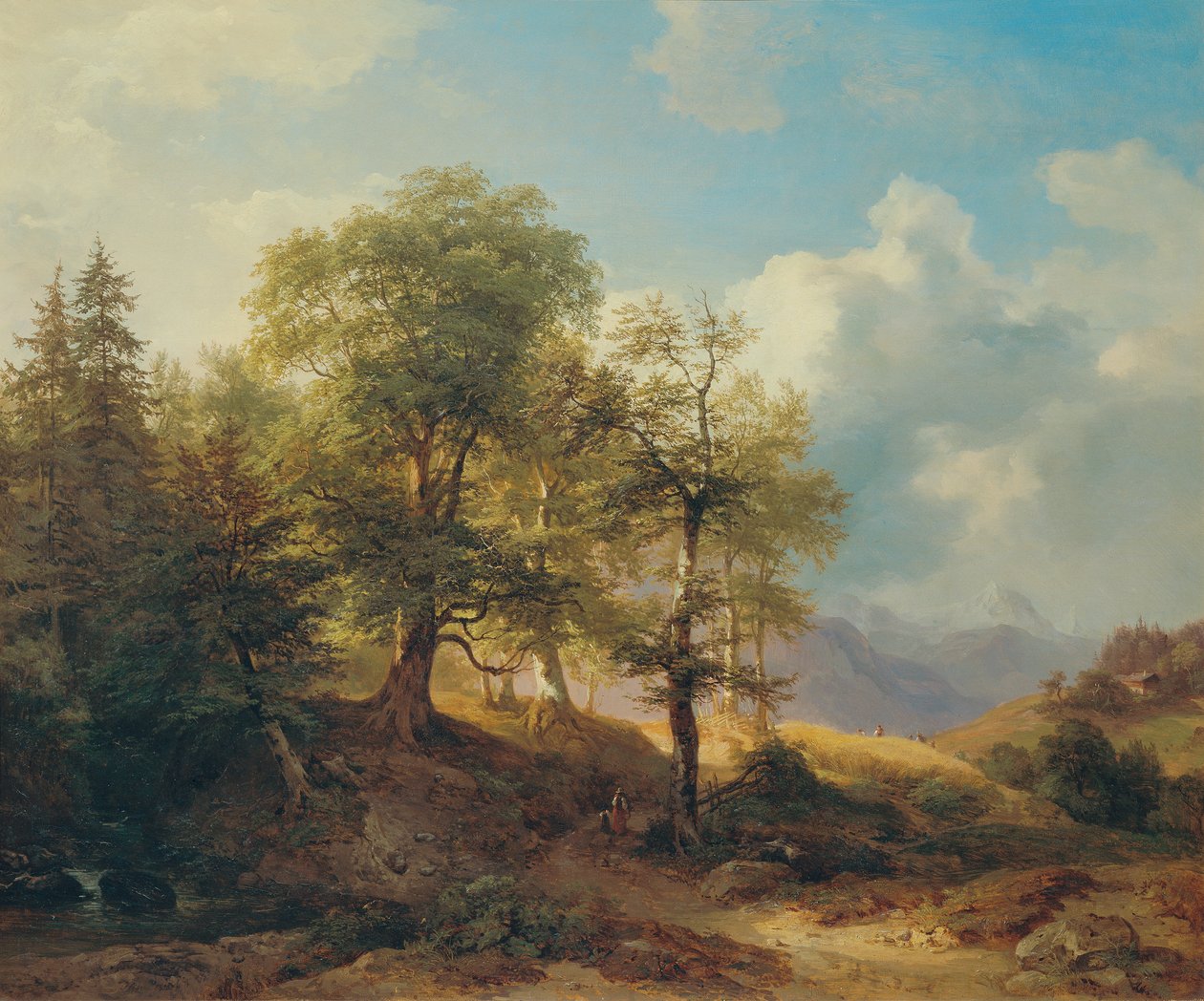 Sommerlandskab i de høje bjerge af Joseph Martin Höger