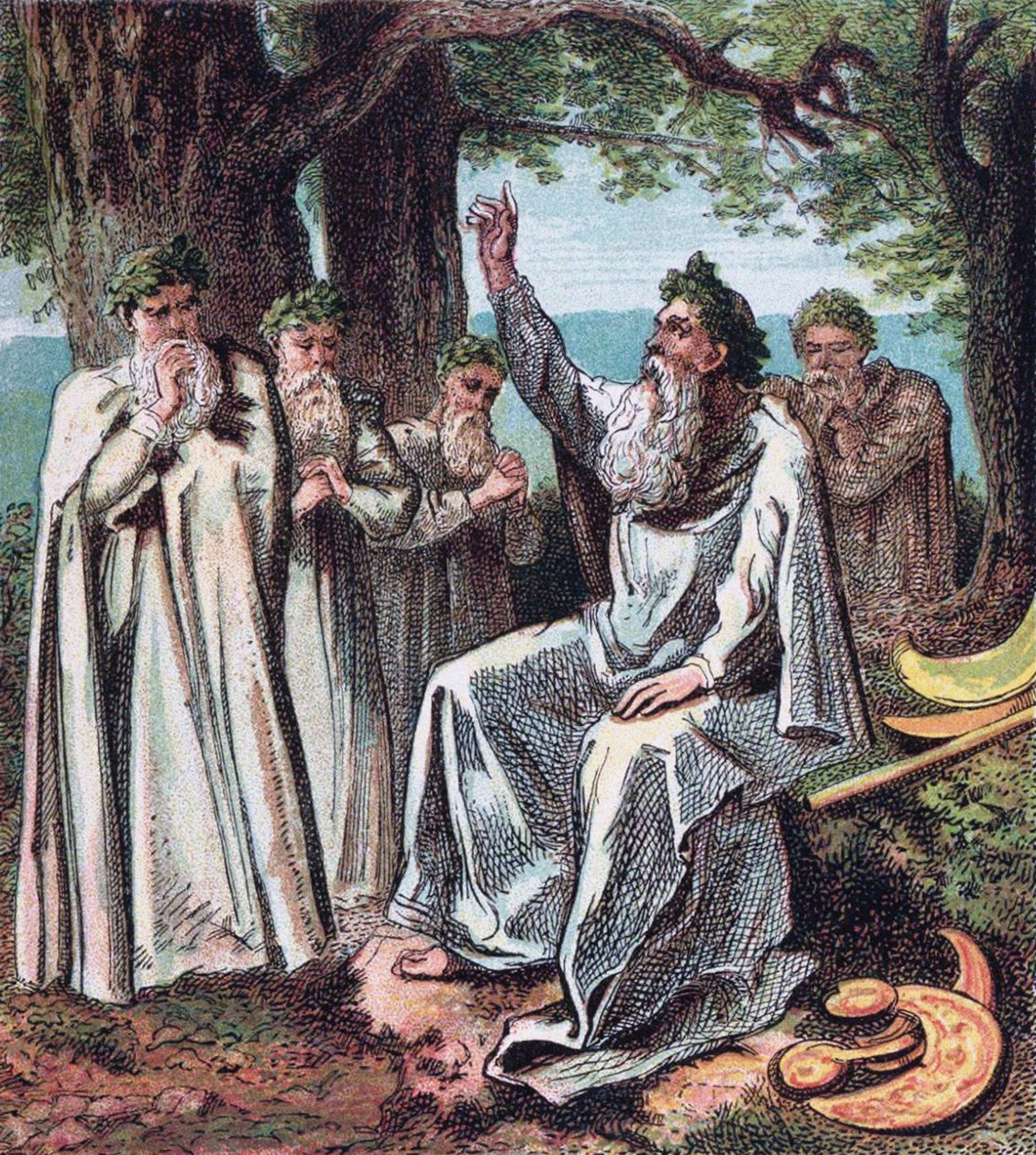 Druider Fra: Billeder af engelsk historie, 1868 af Joseph Martin Kronheim