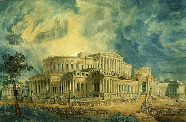 New Senate House, London, uudført design af Joseph Michael Gandy