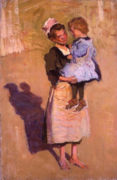 Nursemaid (olie på lærred) af Joseph Milner Kite