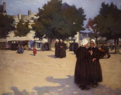 The Village Square, Bretagne af Joseph Milner Kite