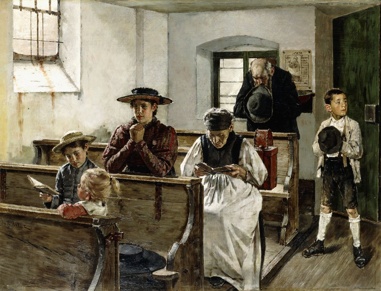 En familie i bøn af Joseph Molitor Von Muhlfeld
